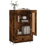 vidaXL Buffet haut chêne fumé 69 5x31x115 cm bois d'ingénierie
