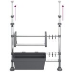 vidaXL Organisateur de cuisine réglable Aluminium