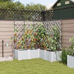 vidaXL Jardinières avec Système d'Irrigation 5 Pièces Blanches