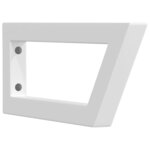 vidaXL Supports d'étagères pour lavabo 2 Pièces blanc trapèze acier