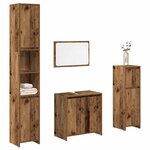 vidaXL Ensemble de meubles salle de bain 4 Pièces bois d'ingénierie