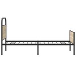 vidaXL Cadre de lit sans matelas 100x190 cm chêne sonoma