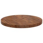 vidaXL Plateau de table Autre Marron foncé Ø 40 x 2.5 cm Chêne massif