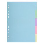 Intercalaires Carte Pastel 170g Forever 5 Positions - A4 - Couleurs Assorties - Exacompta