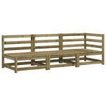 vidaXL Canapé de jardin 3 places bois de pin imprégné