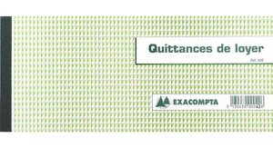 Carnet à souche 'Quittances de loyer' 135 x 185 mm 50 Feuillets EXACOMPTA