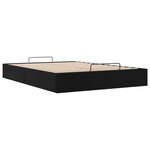 vidaXL Cadre de lit ottoman Noir Lit double classique Simili cuir