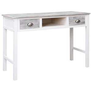 Bureau table poste de travail meuble d'ordinateur informatique étude 110 x 45 x 76 cm bois gris 02_0023821