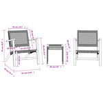 vidaXL Ensemble de bistro 3 Pièces beige résine tressée et bois d'acacia