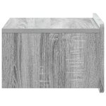 vidaXL Cabinet de chevet mural Sonoma gris 49 x 34 5 x 24 cm
