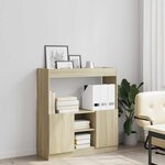 vidaXL Buffet haut chêne sonoma 92x33x100 cm bois d'ingénierie
