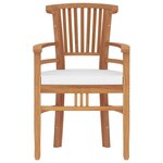 vidaXL Ensemble à manger de jardin 5 Pièces Bois de teck massif