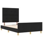 vidaXL Cadre de lit avec tête de lit Noir 120 x 190 cm tissu