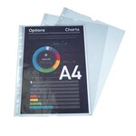 Bloc 50 Pochettes Perforées Pp Lisse Quick Doc - A4 - Cristal - Exacompta