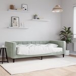 vidaXL Lit de jour avec matelas gris clair 90x190 cm velours
