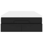 VidaXL Cadre de lit ottoman avec matelas noir 160x200 cm similicuir