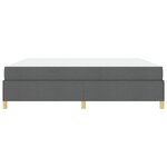 vidaXL Lit à ressorts avec matelas Gris foncé 200 x 200 cm tissu