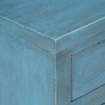 vidaXL Table de chevet Bois de manguier massif 40x30x50 cm Bleu
