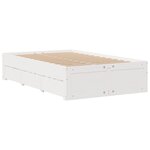 vidaXL Cadre de lit sans matelas avec tiroirs 135x190 cm bois de pin