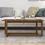 vidaXL Table basse Marron miel 110x55x45 cm Bois massif de pin