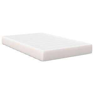 vidaXL Matelas de Lit avec matelas Crème 120 x 200 cm tissu