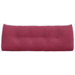 vidaXL Coussin de Dos Bordeaux 120 x 24 x 50 cm Velours