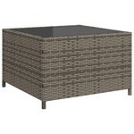 vidaXL Canapé de jardin avec table et coussins en forme de L gris
