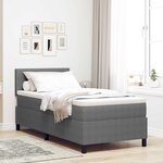 vidaXL Lit avec sommier à ressort avec matelas Gris clair 80x200 cm Tissu en velours côtelé