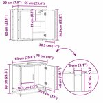 vidaXL Ensemble de mobilier de salle de bain 4 Pièces Chêne noir