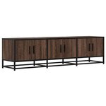 vidaXL Meuble TV chêne marron 150x35x41 cm bois d'ingénierie et métal