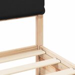 vidaXL Cadre de lit avec tête de lit rembourrée Noir 90 x 190 cm