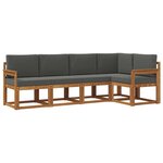 vidaXL Ensemble de canapés d'extérieur 5 pc Naturel et Anthracite