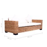 vidaXL Ensemble de canapés de jardin 2 Pièces avec coussins Rotin naturel