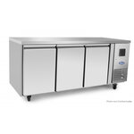 Table réfrigérée positive 420 l - 3 portes - sans dosseret - atosa - r290 - acier inoxydable34201795pleine x700x840mm