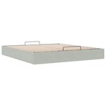 VidaXL Cadre de lit ottoman sans matelas gris clair 200x200 cm velours