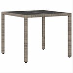 vidaXL Ensemble de salle à manger pour jardin 5 Pièces Gris Poly rotin