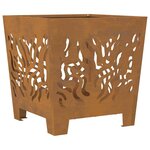 vidaXL Braise Marron 40 x 40 x 40 cm Acier