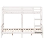 vidaXL Lit superposé sans matelas 80x200/140x200 cm blanc bois massif
