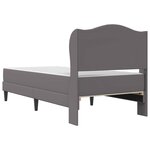 vidaXL Cadre de lit avec tête de lit Gris 90 x 190 cm Simili cuir