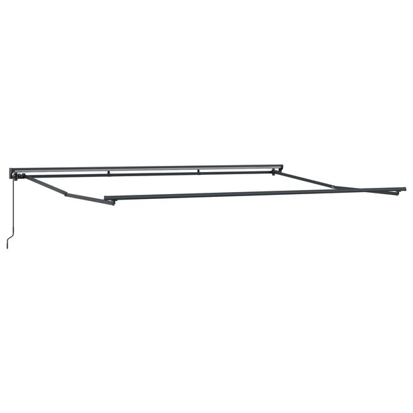 vidaXL Cadre de auvent manuel Réglable Anthracite 4 × 3 5 m Acier
