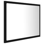 Vidaxl miroir à led de salle de bain noir 60x8 5x37 cm acrylique