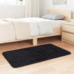 vidaXL Tapis Shaggy à poils longs NAVARRA noir 60x100 cm polyester