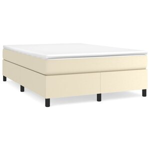 vidaXL Sommier à lattes de lit avec matelas Crème 180x200cm Similicuir
