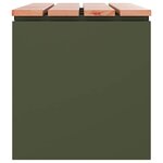 vidaXL Banc de jardin Vert olive 80 x 40 x 43 cm Acier