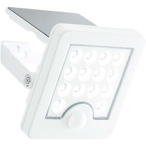 Applique extérieure LED et solaire - Détecteur de mouvement - Plastique et métal - 4 W - Blanc