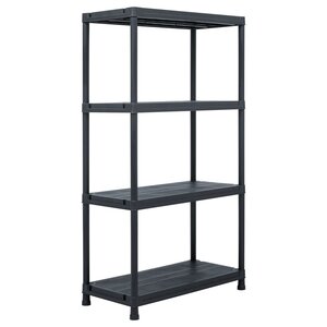 vidaXL Étagère de rangement Noir 100 kg 60x30x138 cm Plastique