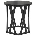 Tables d'appoint empilables vidaXL 2 Pièces Noir Chêne en bois
