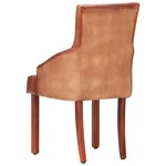 vidaXL Chaises à manger lot de 6 marron cuir de chèvre véritable