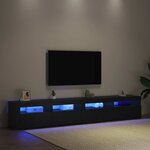 vidaXL Meuble TV 2 Pièces Chêne noir 240 x 35 x 40 cm Bois d'ingénierie