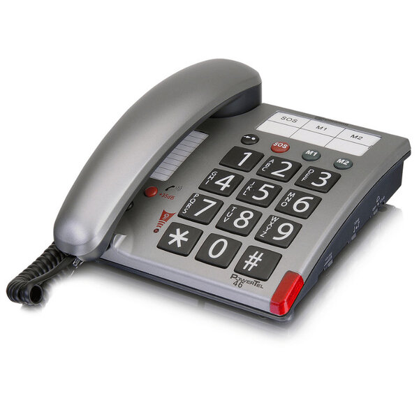 Amplicomms powertel 46 - téléphone fixe filaire senior amplifié